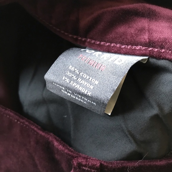 🆕TORRID JEGGING - STRETCH VELVET BURGUNDY PURPLE - Picture 12 of 16